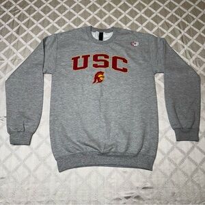 Unisex Gray USC Crewneck Sweater